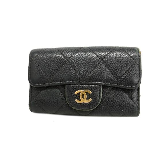 Chanel Key Case Matelasse Caviar Skin Black - Picture 1 of 12